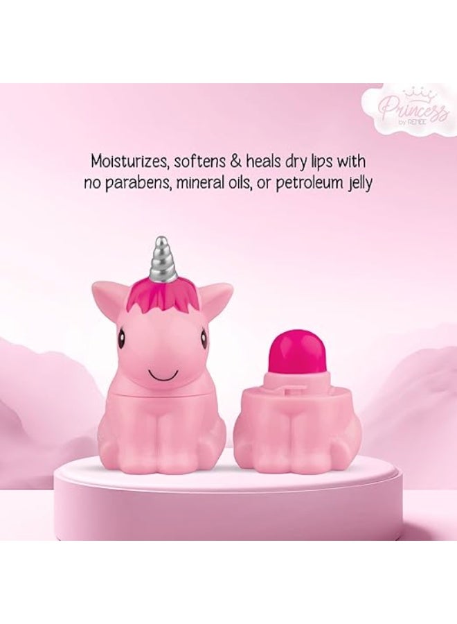 RENEE Princess Wonderland Lip Care Combo Kit - Pre-Teen Girls, Contains Snowball Lip Balm 3G & Icecream Lip Gloss 8Ml, Nourishing And Moisturizing Effect - No Parabens,Cruelty-Free & Vegan - Image 3